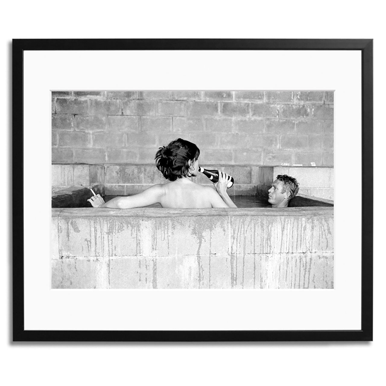 Steve McQueen & Wife Framed Print
